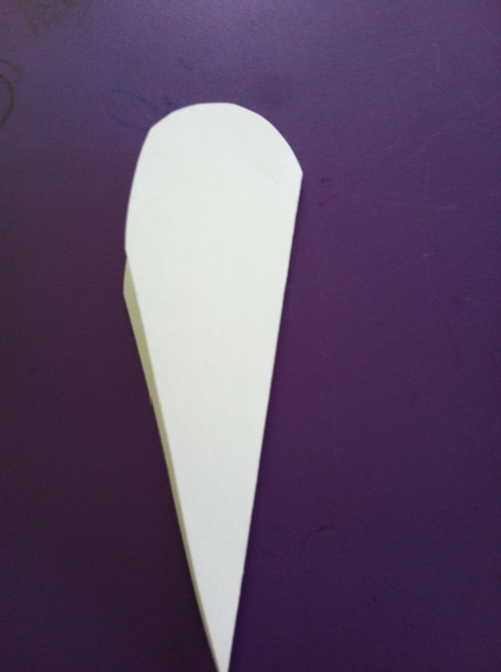 Cut a rounded shape from the end of your cut to make...