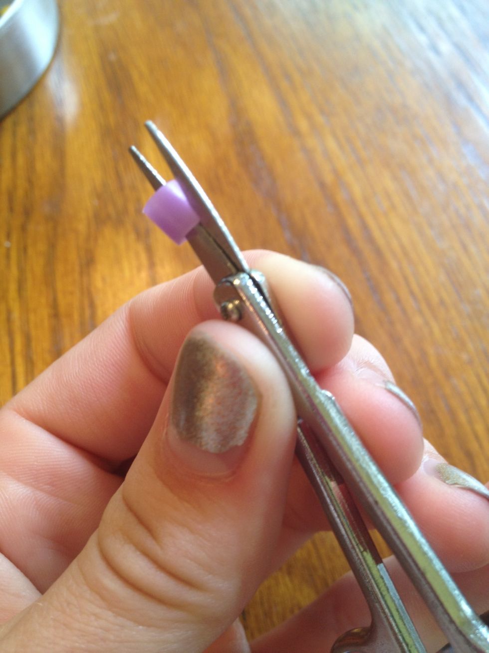 Cut a slit all the way across