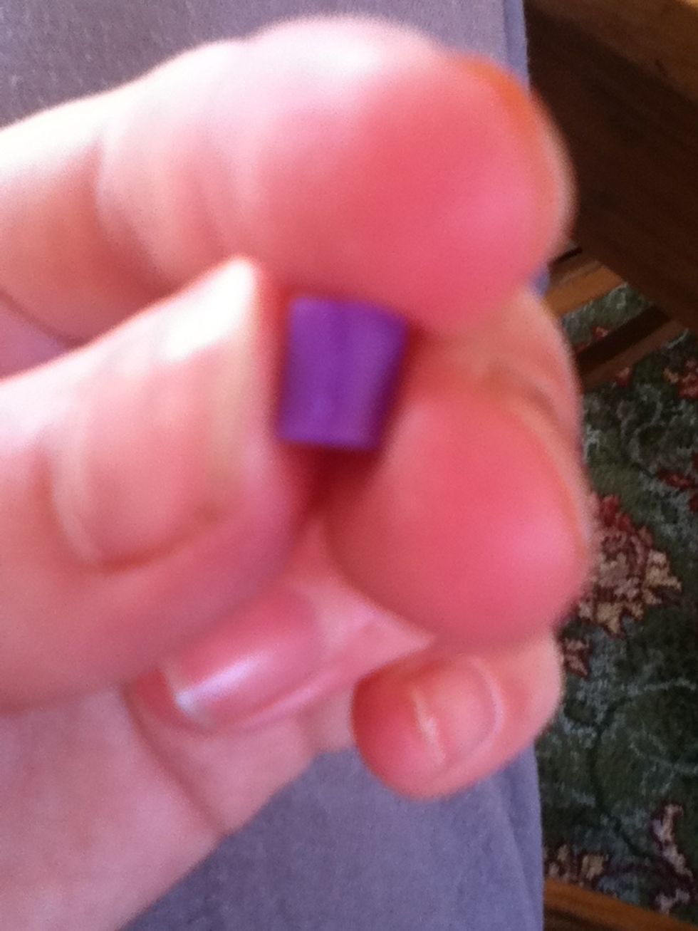 Cut a slit in a bead