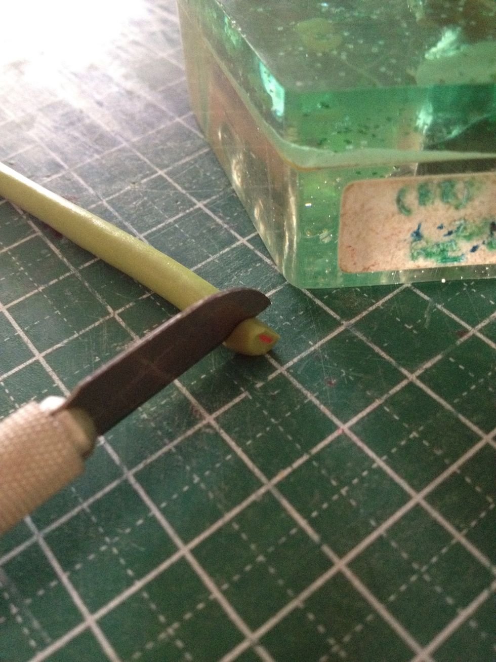 Cut a small piece of the cane.