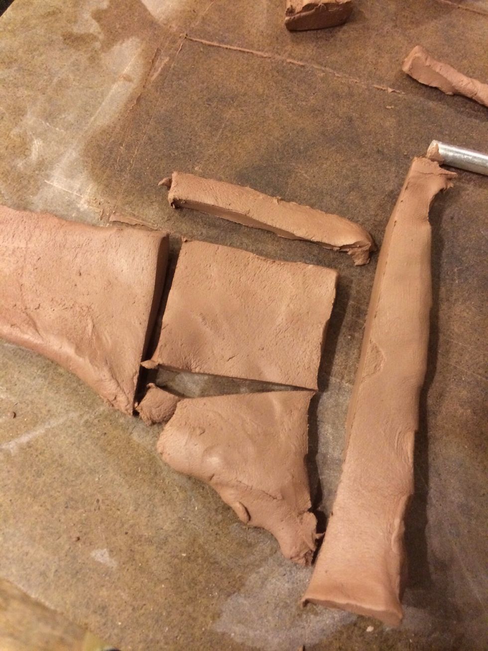 Cut a small square out from your left over slab scraps. You want your square to match the hole on the bottom of your cup.