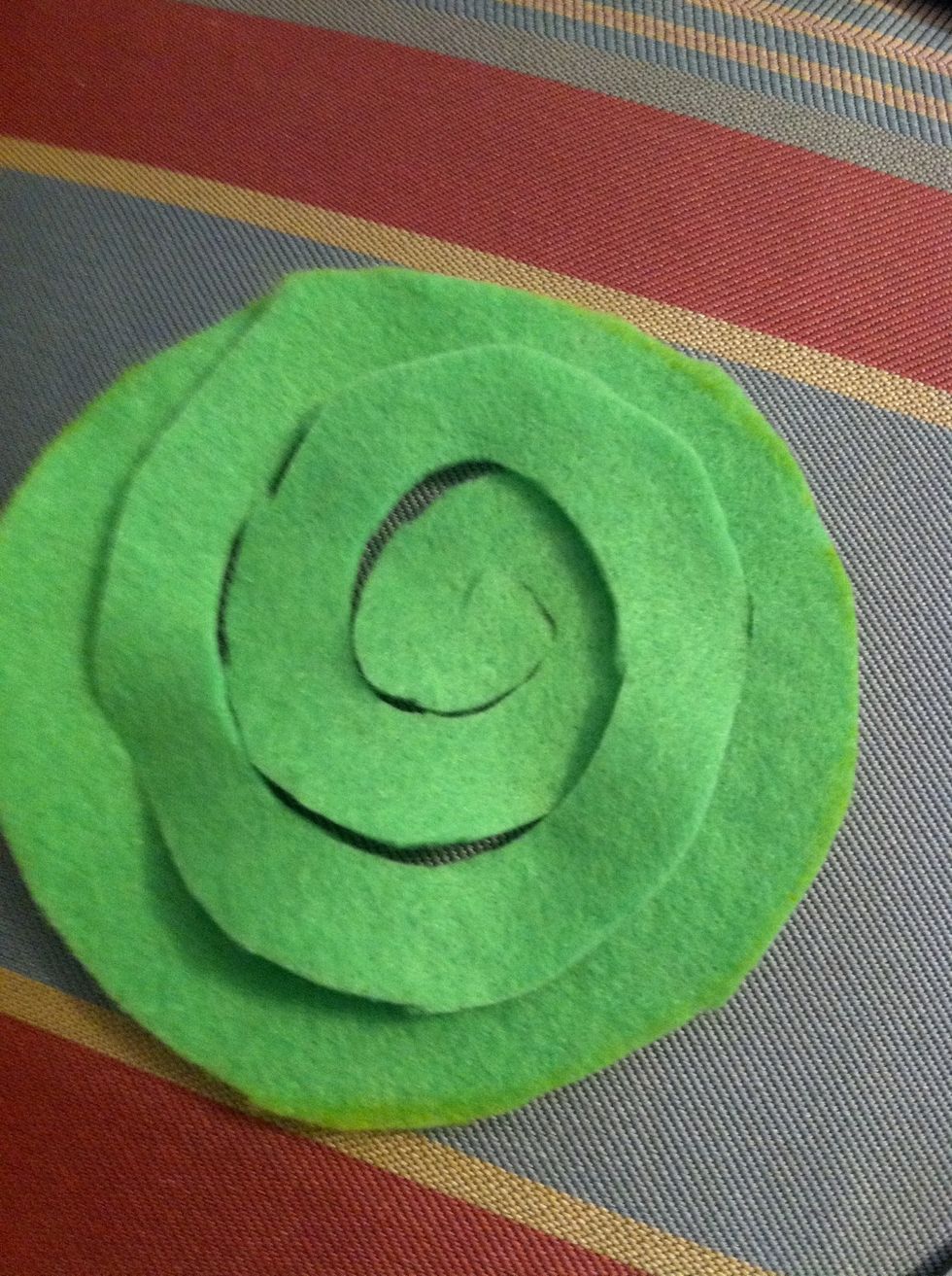 Cut a spiral through the circle