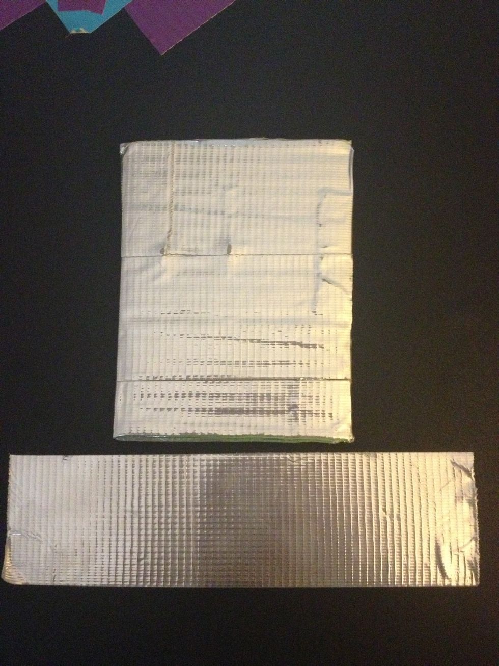 Cut a strip just a little bit longer than where you want the hook to go on your painting.