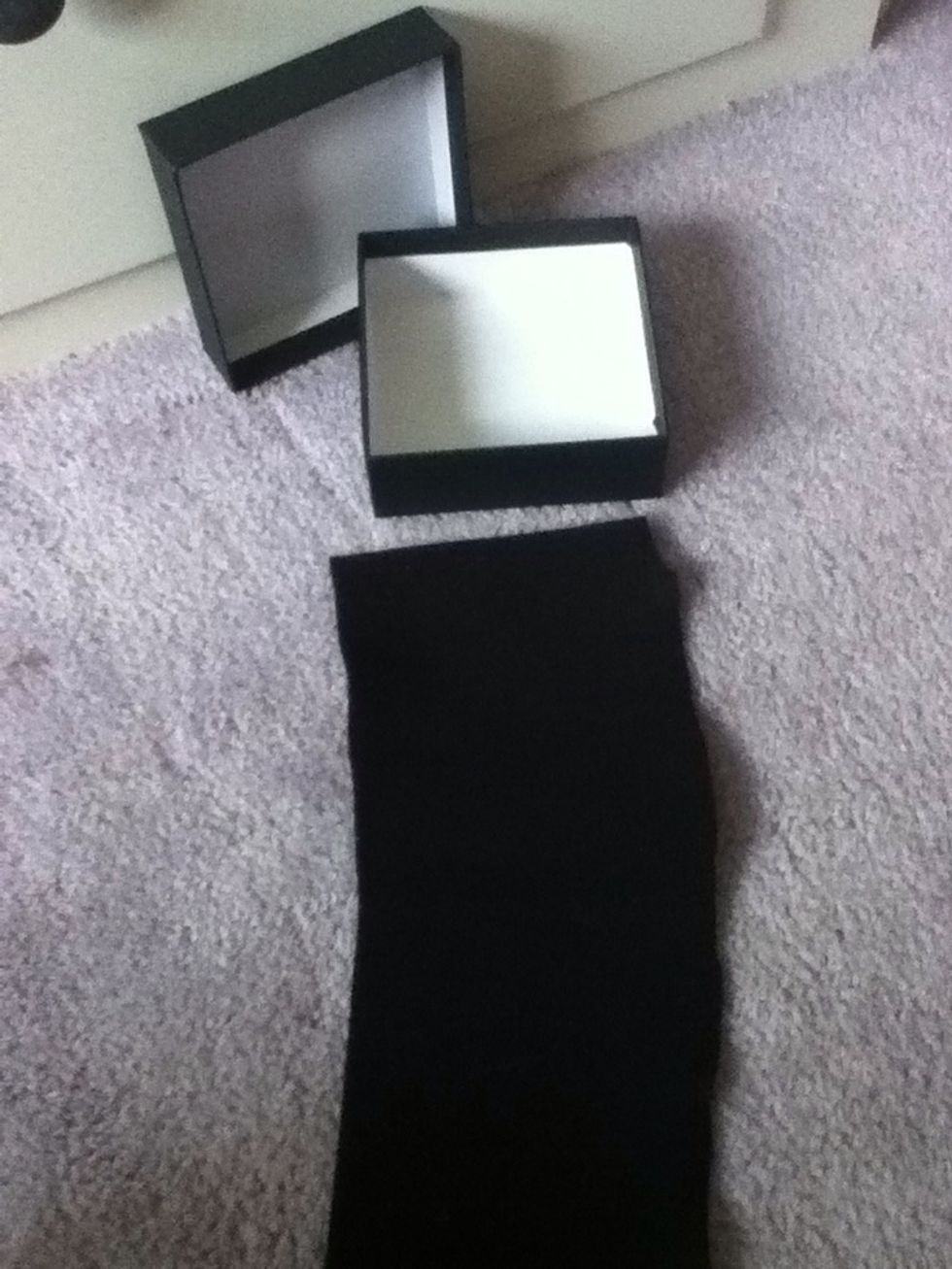 Cut a strip of felt the same width as the box.