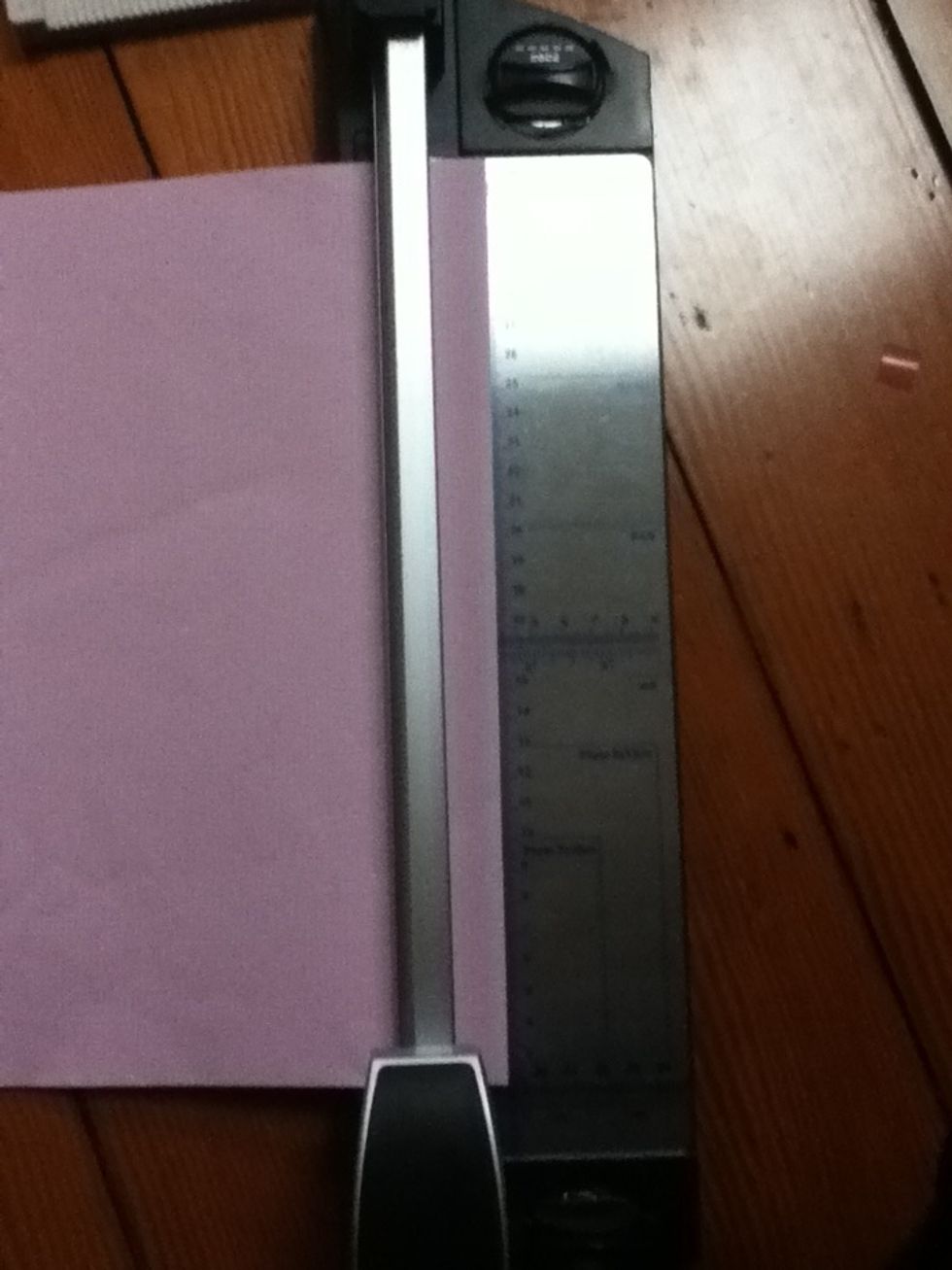 Cut a strip of paper to 12" by 1.5".