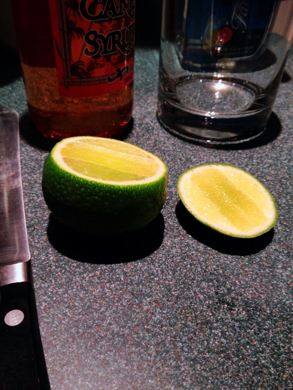 Cut a thin disc off the lime\u2013you want some juice but only a little.