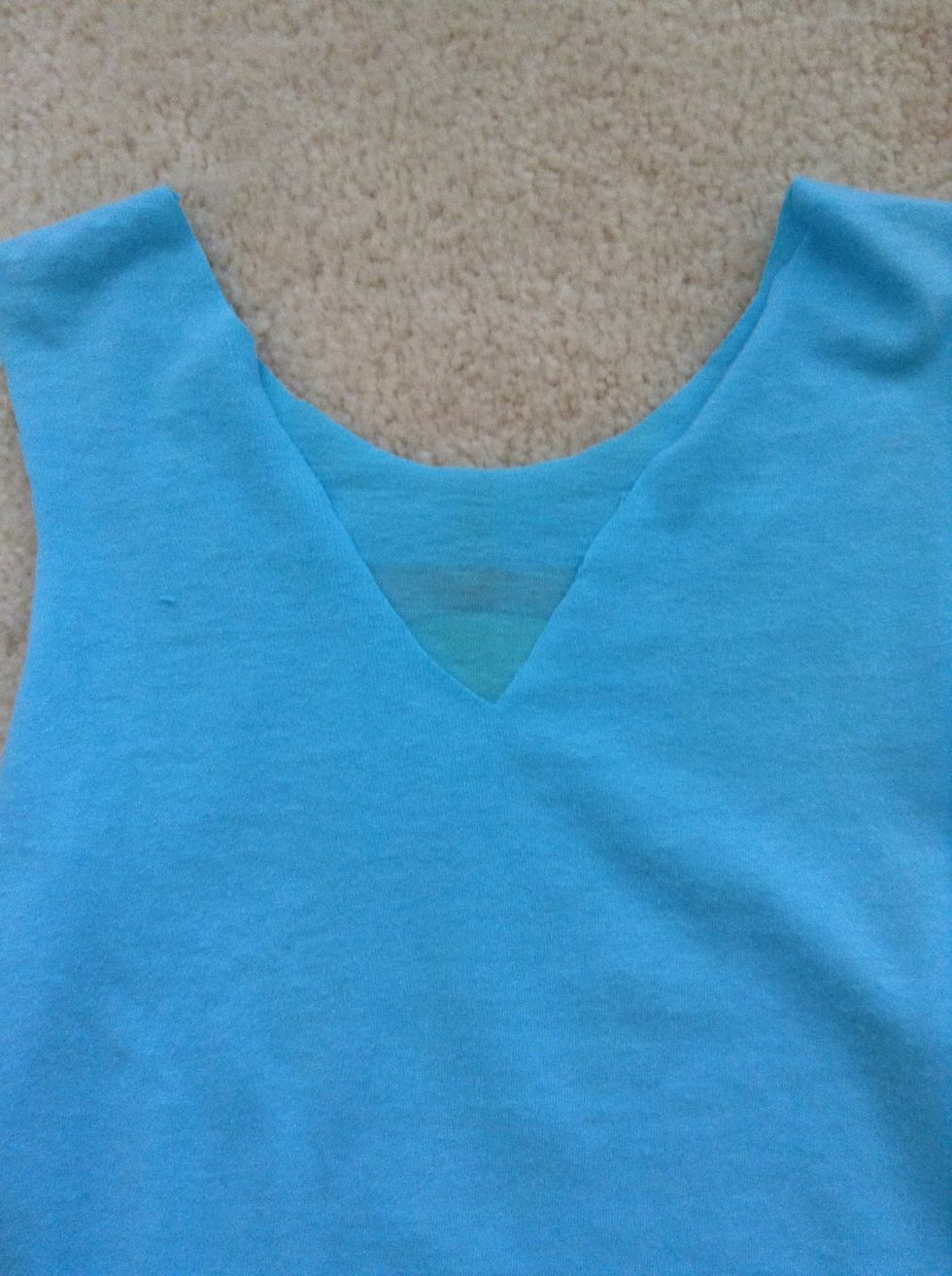 cut a "V" in the back