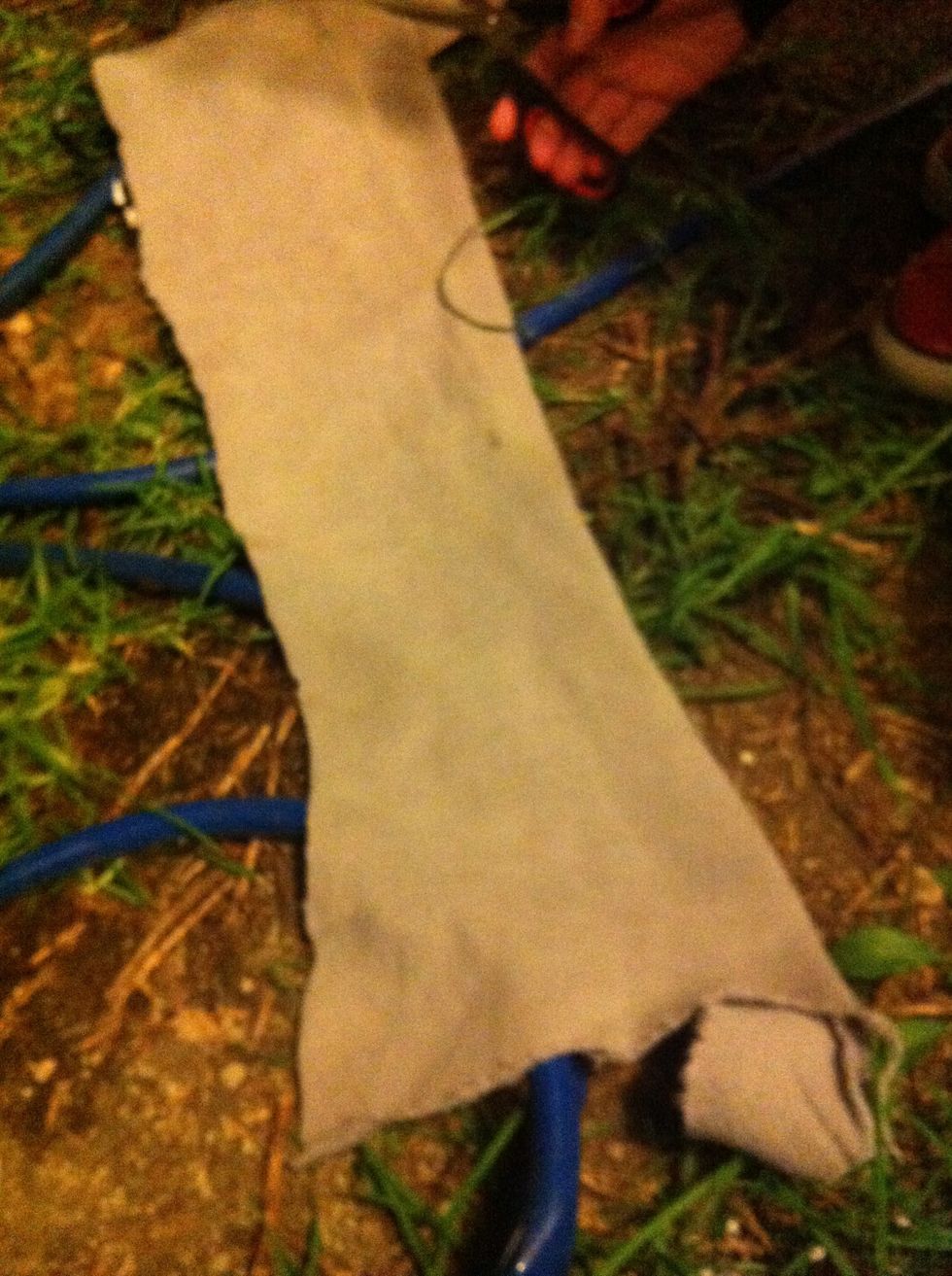Cut a wide and long piece of fabric.