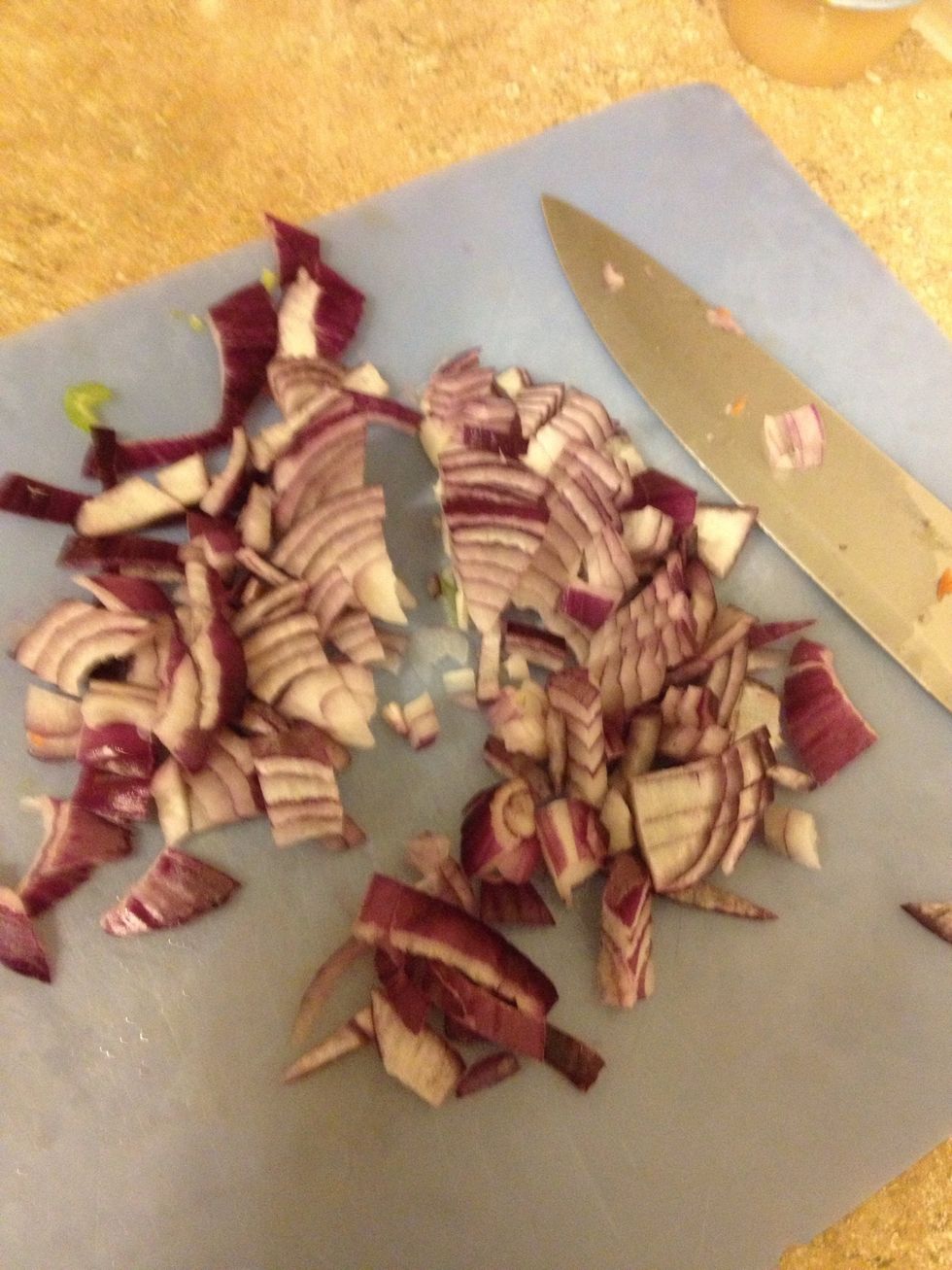 Cut about 1 cup onion