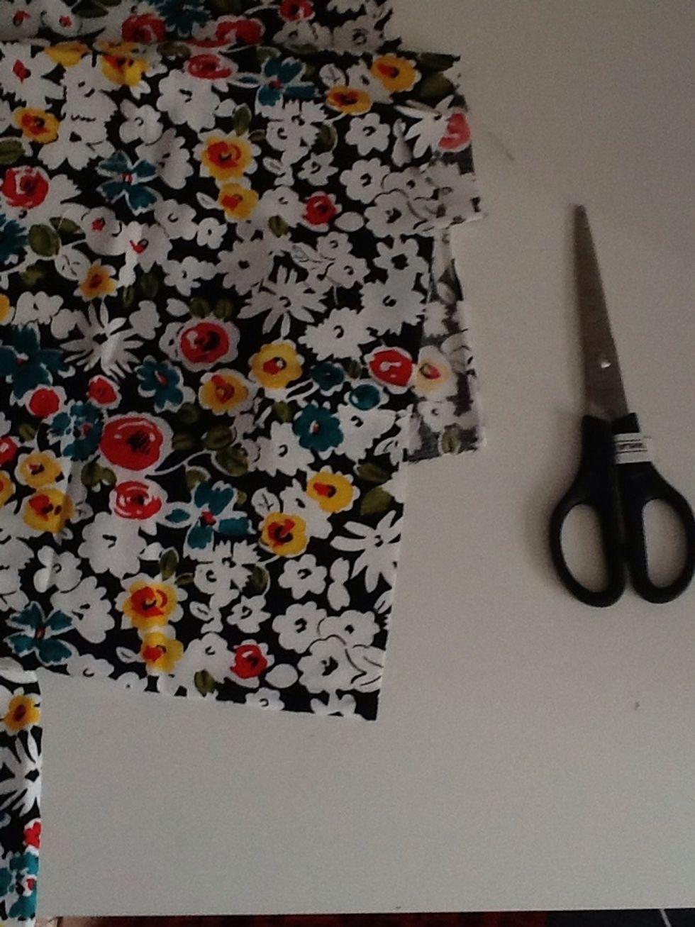 Cut about a 7cm strip of your material.