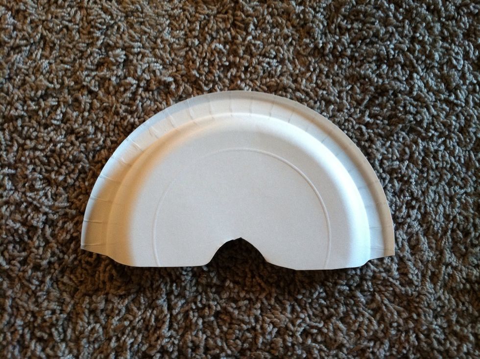 Cut about half off, leaving a nose hole.