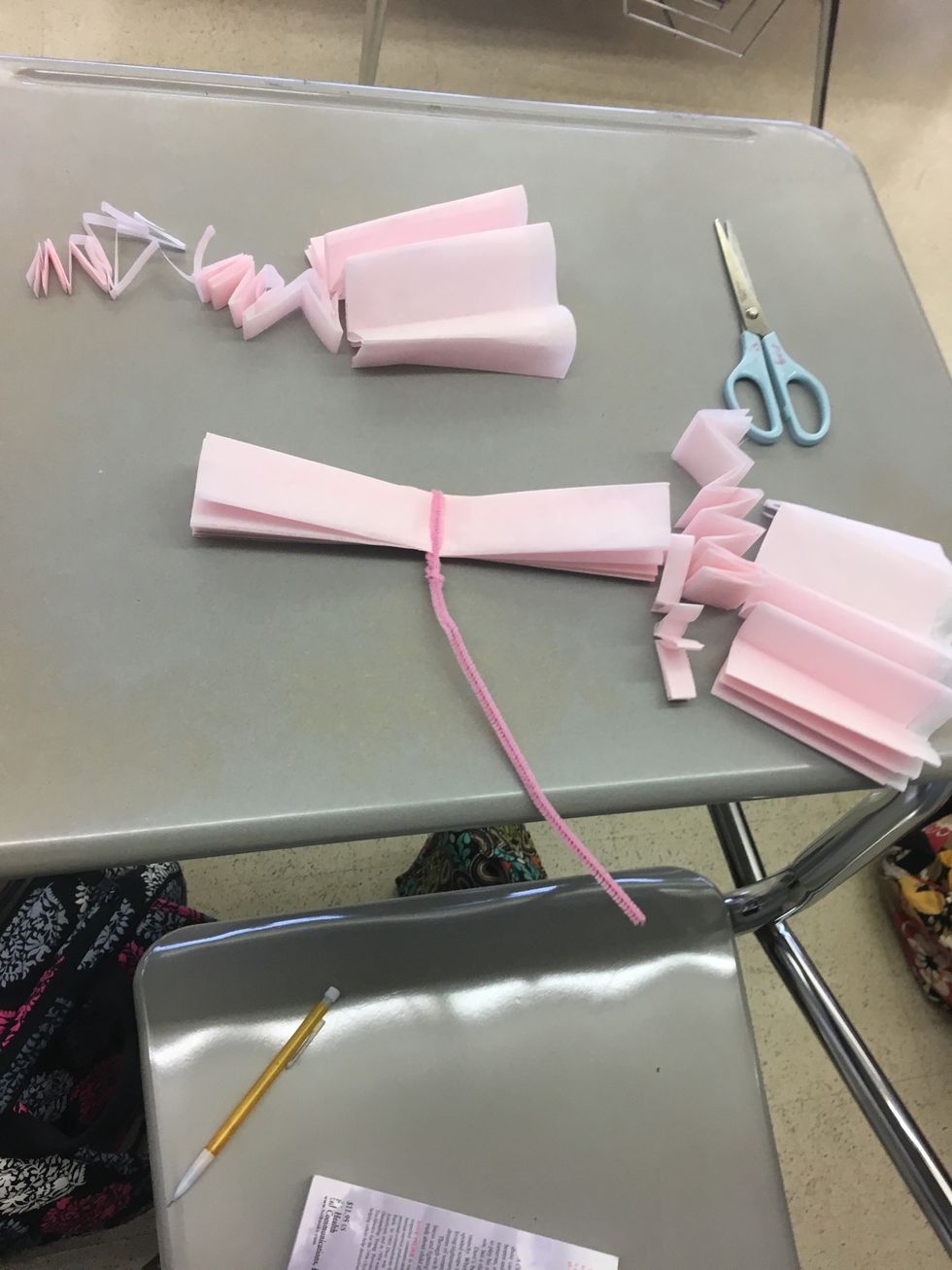 Cut about three inches off of each side