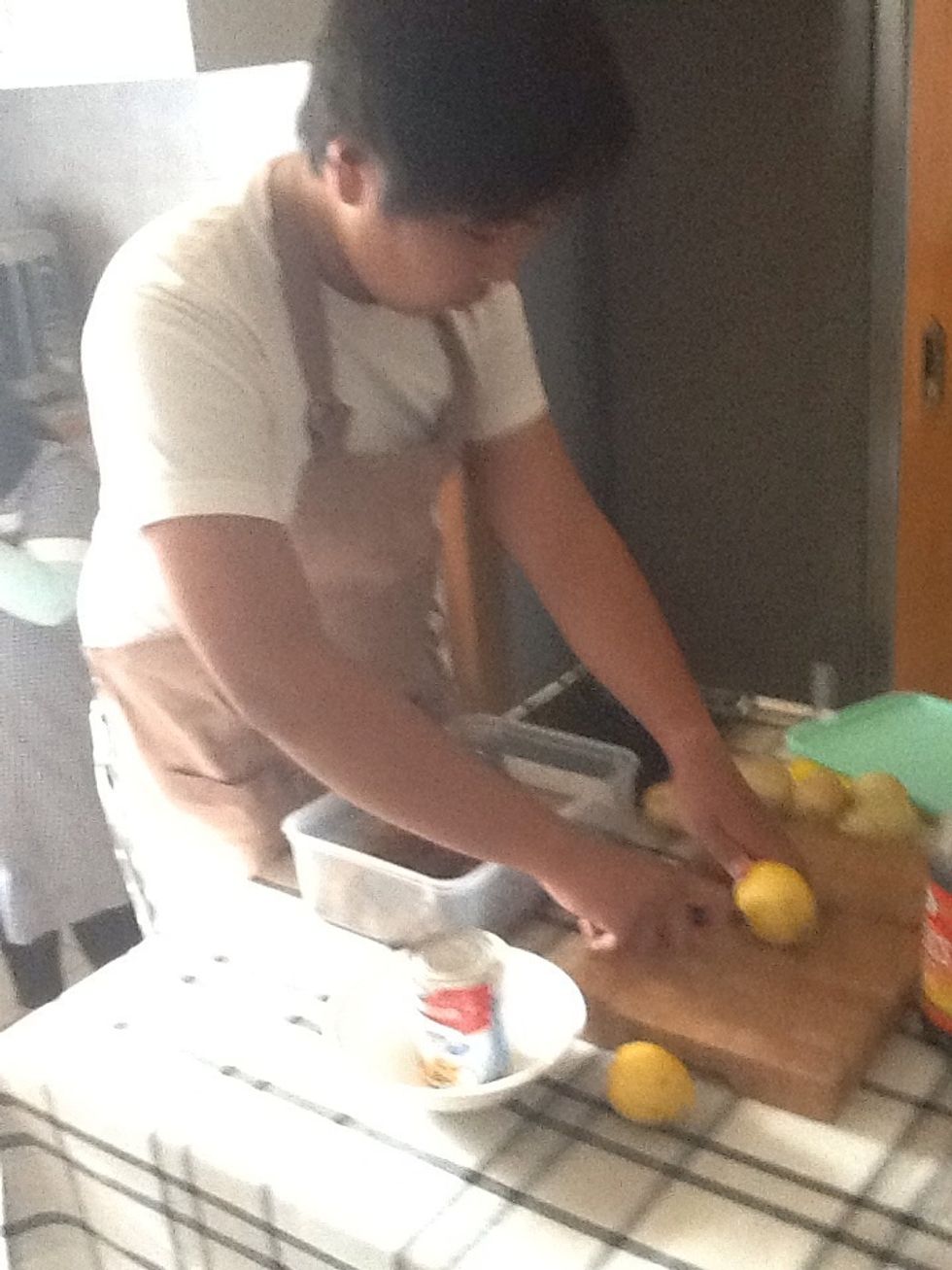 Cut about two lemons