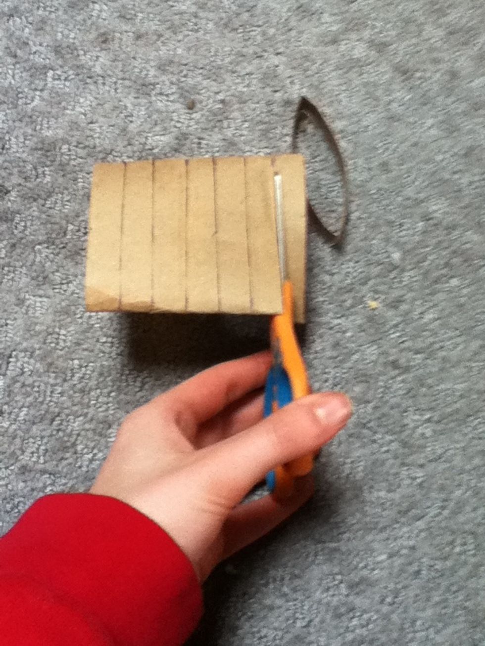 Cut across the lines on all tubes so you have little ovals.