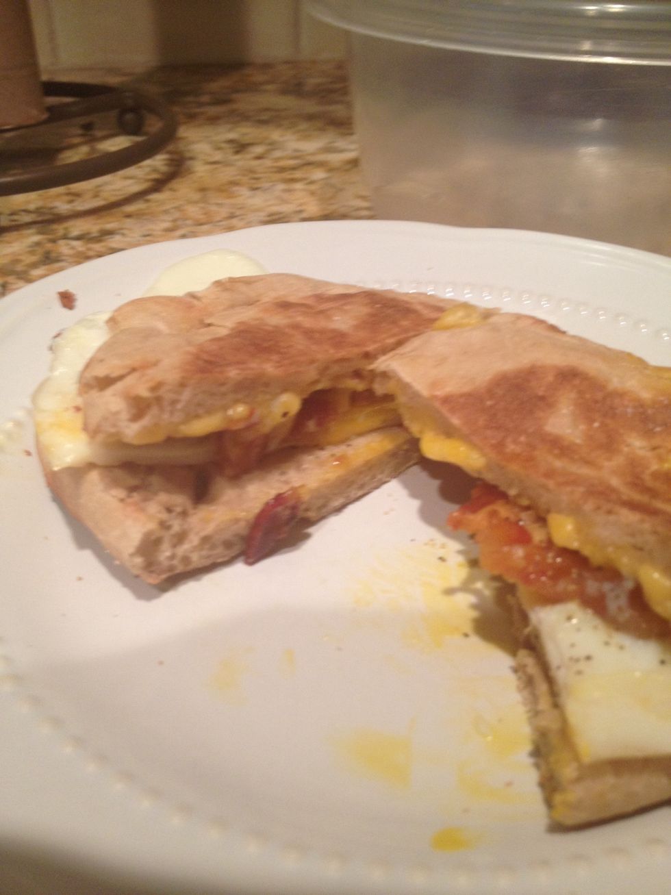 Cut, add pepper and enjoy!
