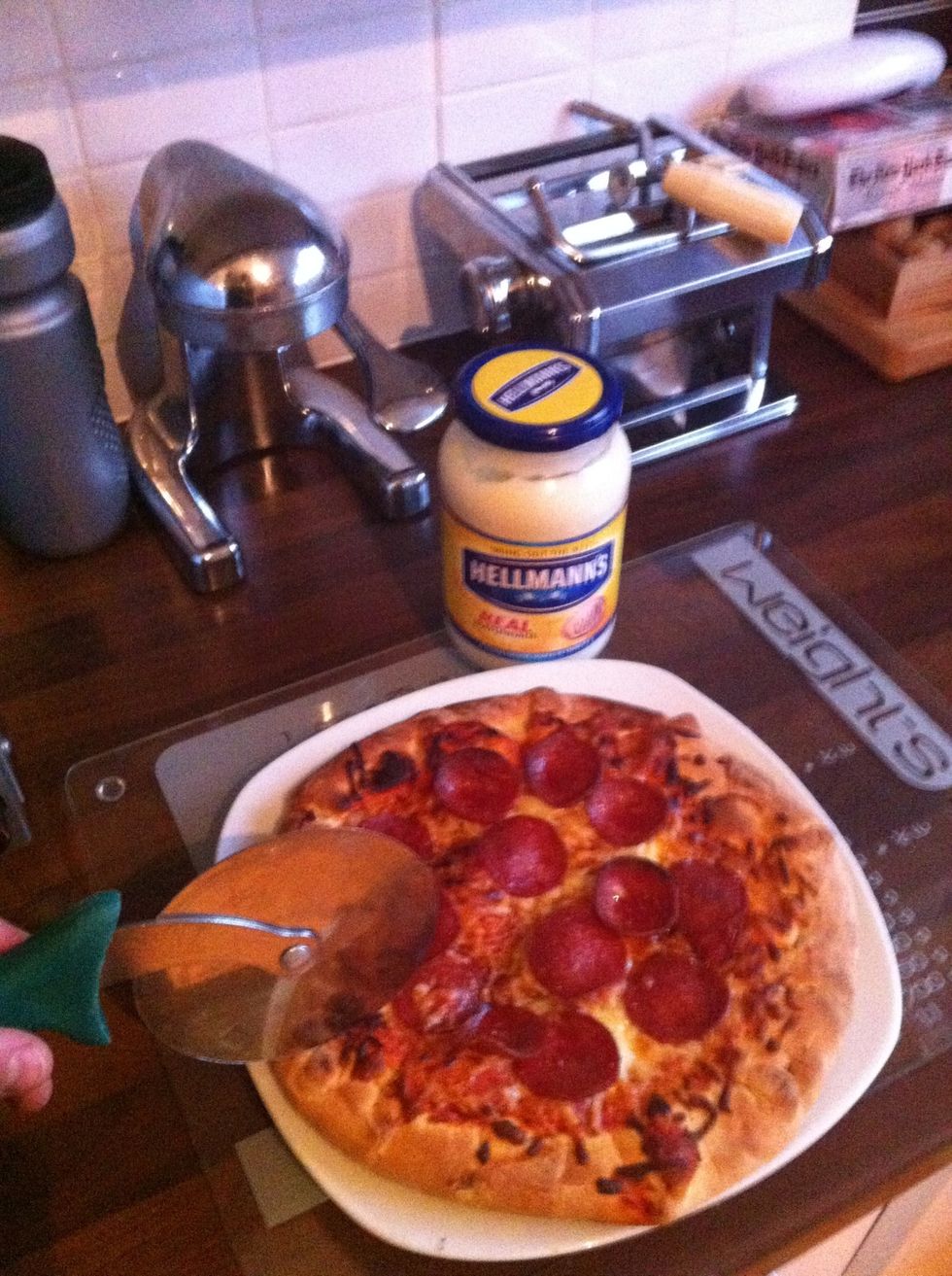 cut, add sauce and ENJOY   thank you