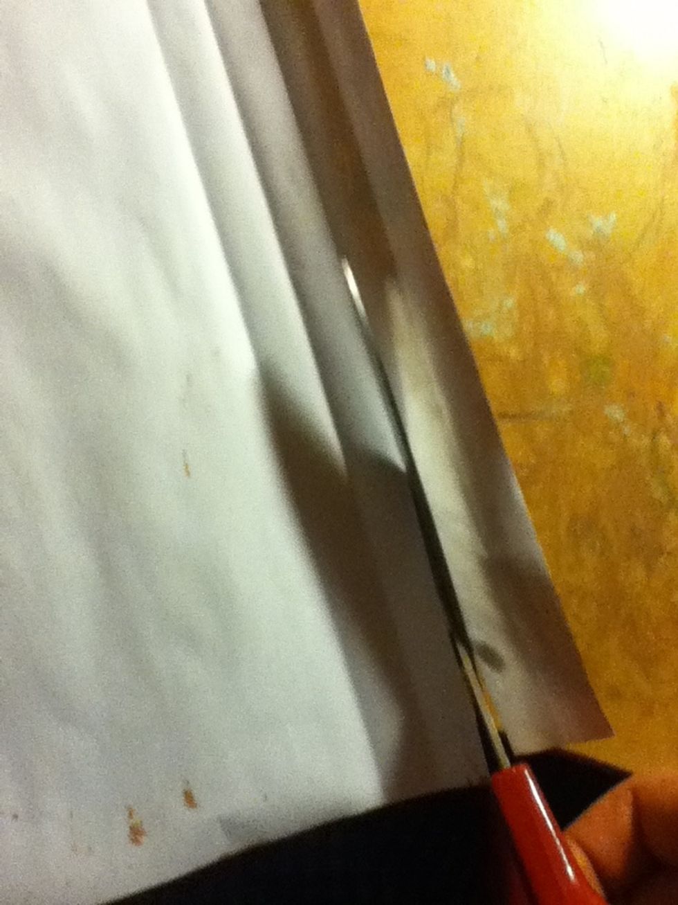 Cut after the first 2 sections, as shown