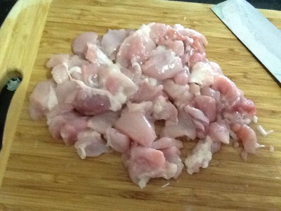 Cut all pieces and put them in a medium sized bowl.