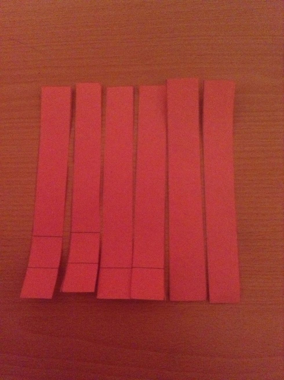 Cut all the strips out.