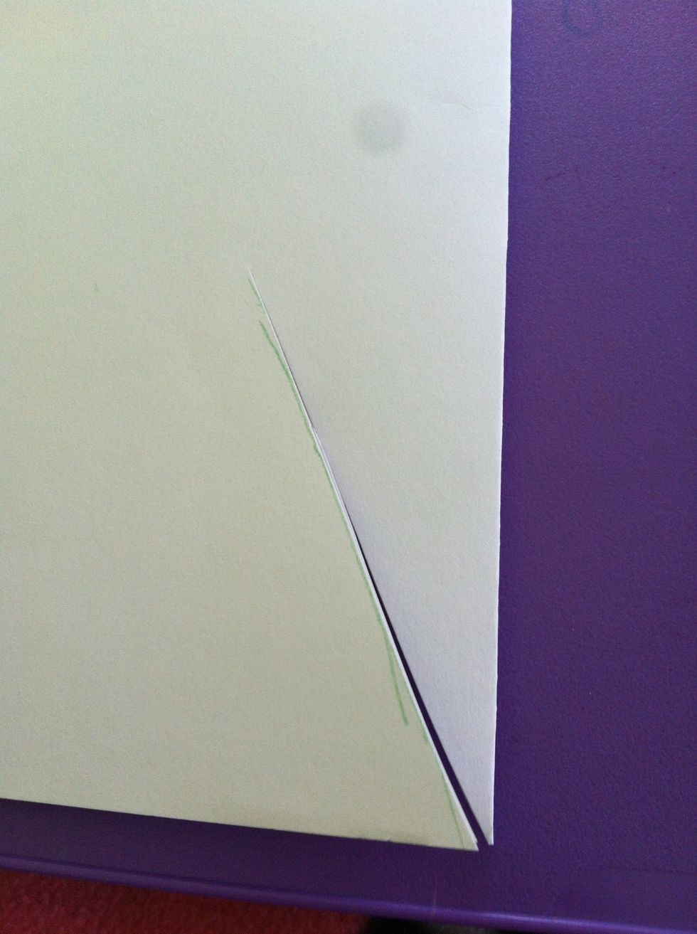 Cut along the line you drew(not the top of the carrot though-see picture)
