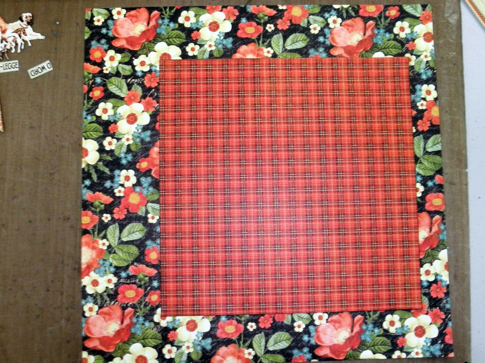 Cut an 8.5" square from Raining Cats and Dogs.