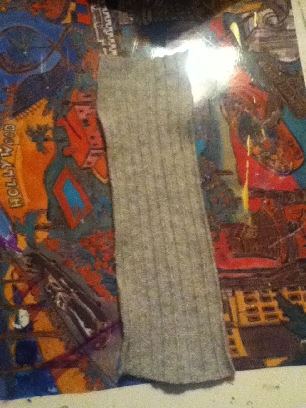 Cut an even length of your sock. Depending on how big you want your bow