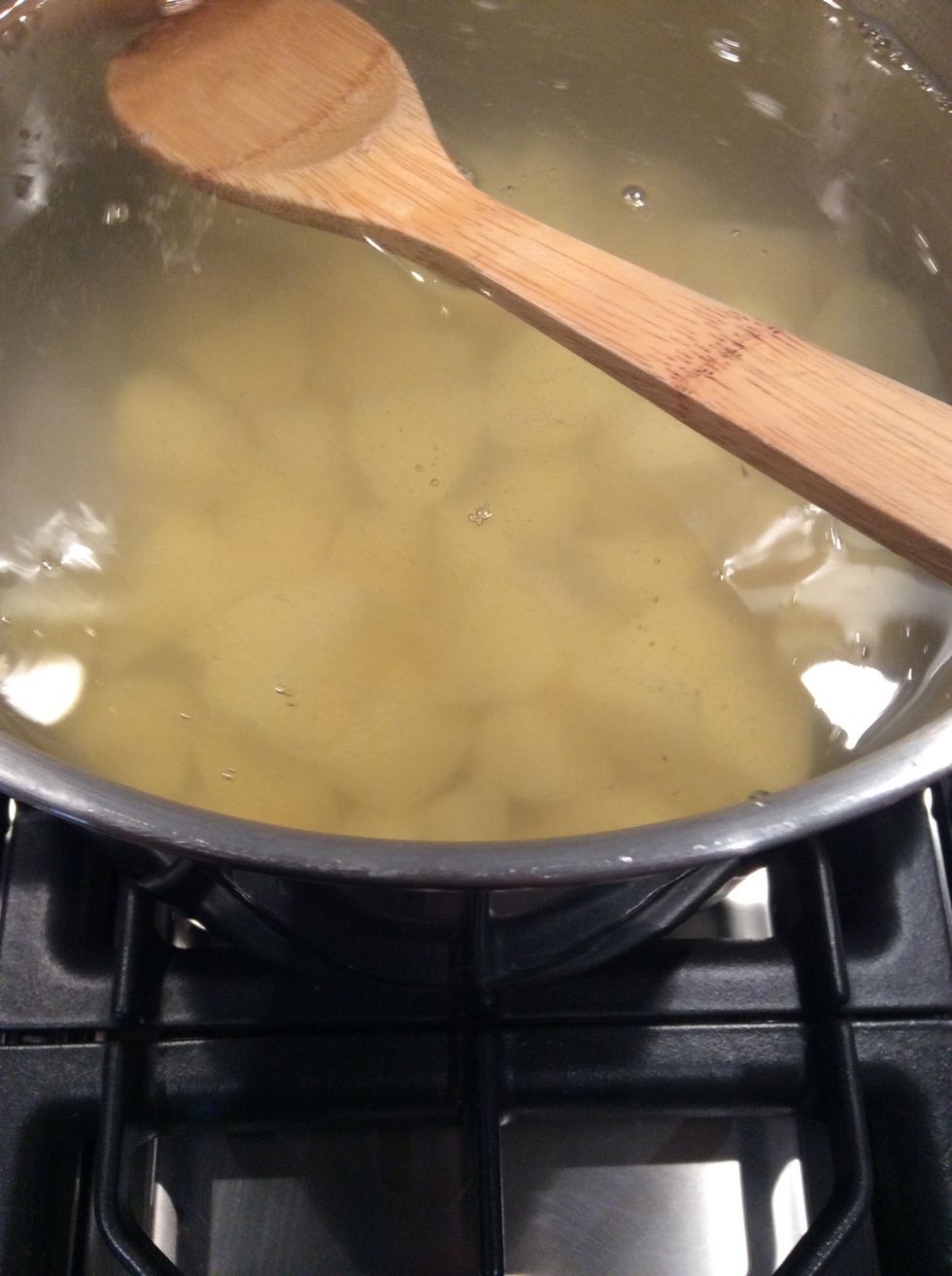 Cut and boil potatoes for around 15-30 minutes