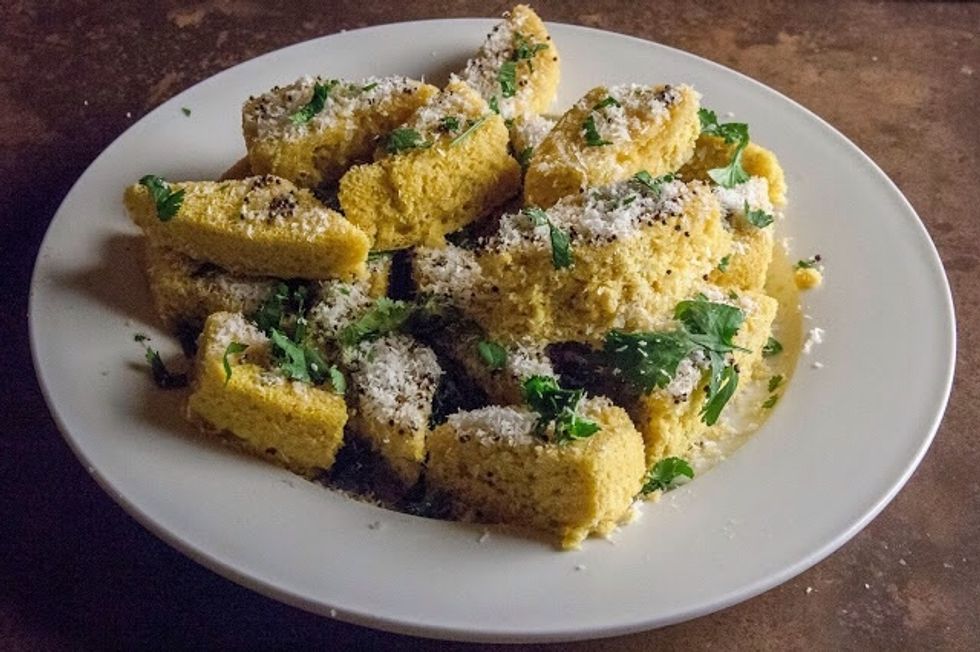 Cut and stack the pieces. You can serve this bread hot out of the steamer or at room temperature. It's great on a buffet table, and so good you won't miss the gluten at all.