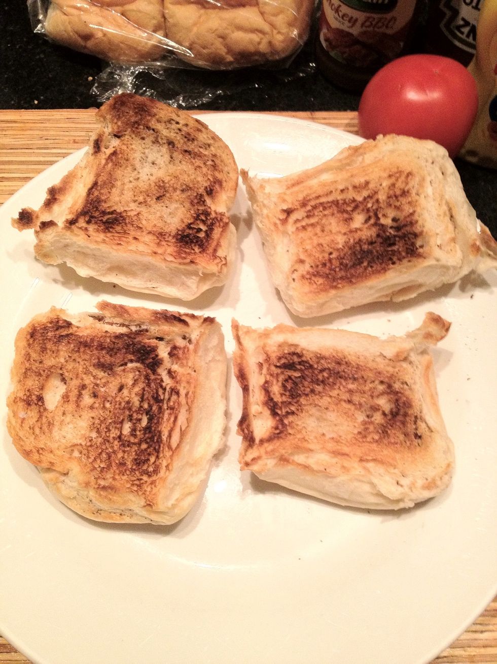 Cut and toast your buns