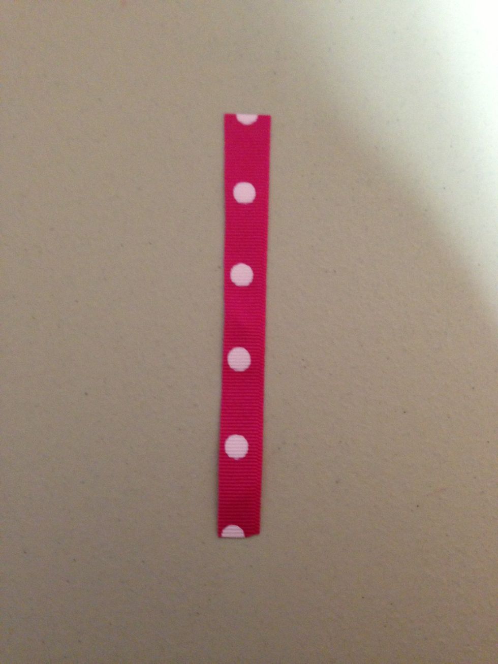 Cut another piece of 3/8 ribbon, heat seal