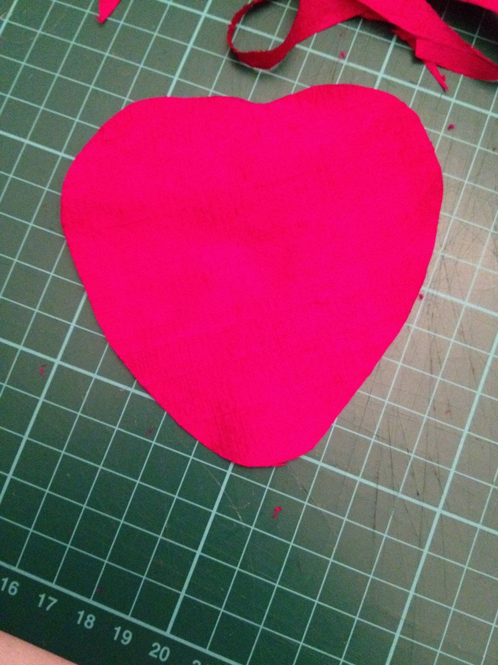 Cut another piece of fabric the same size as the template