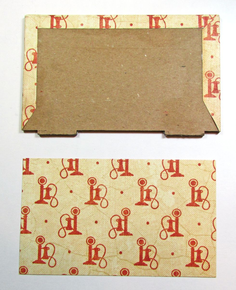 Cut another piece of G45 Communique paper to cover the back of the panel.