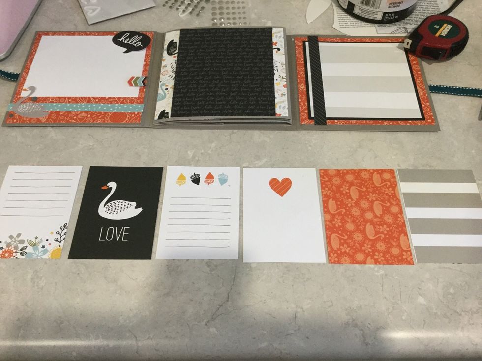 Cut apart 3 X 4 cards. A range in 3 X 4 flip flaps