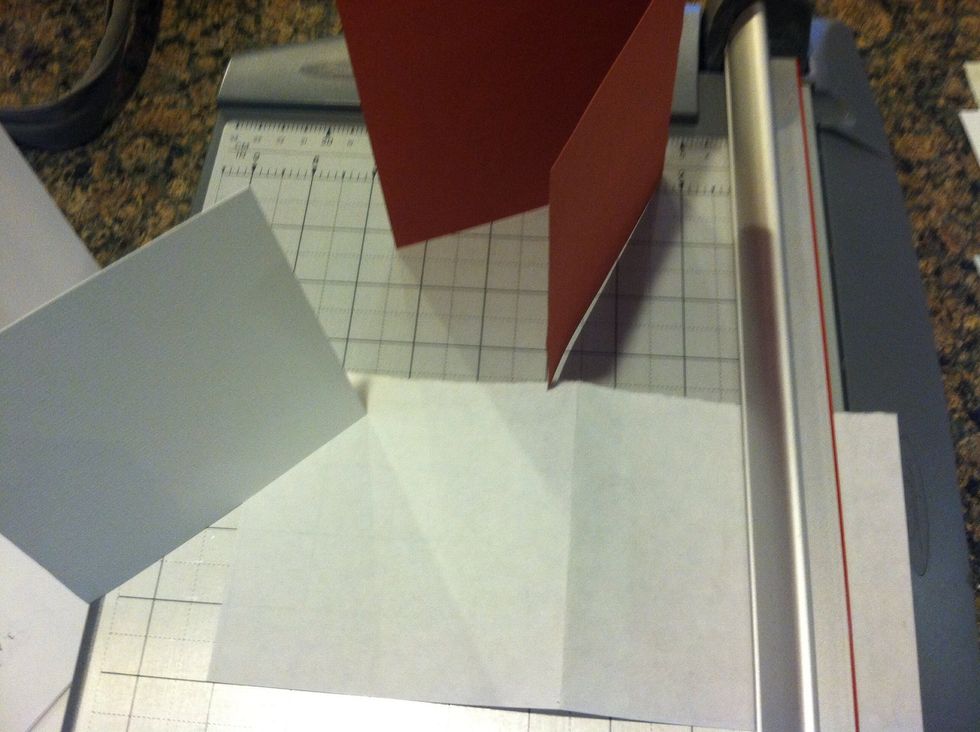 Cut as many pieces as you want, and fold them in half. This book has 15