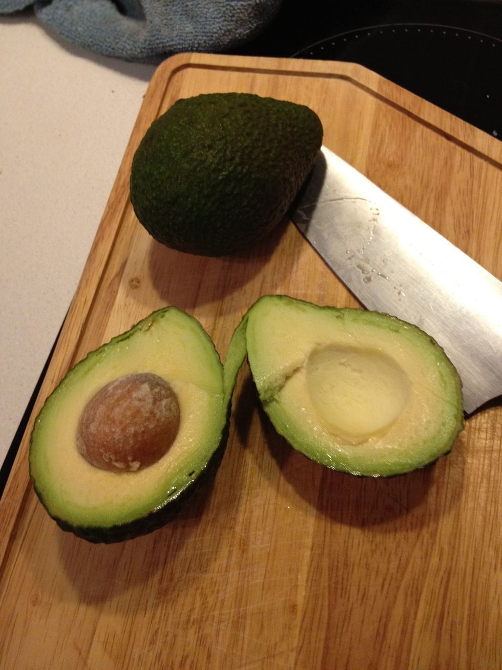 Cut avocados in halves