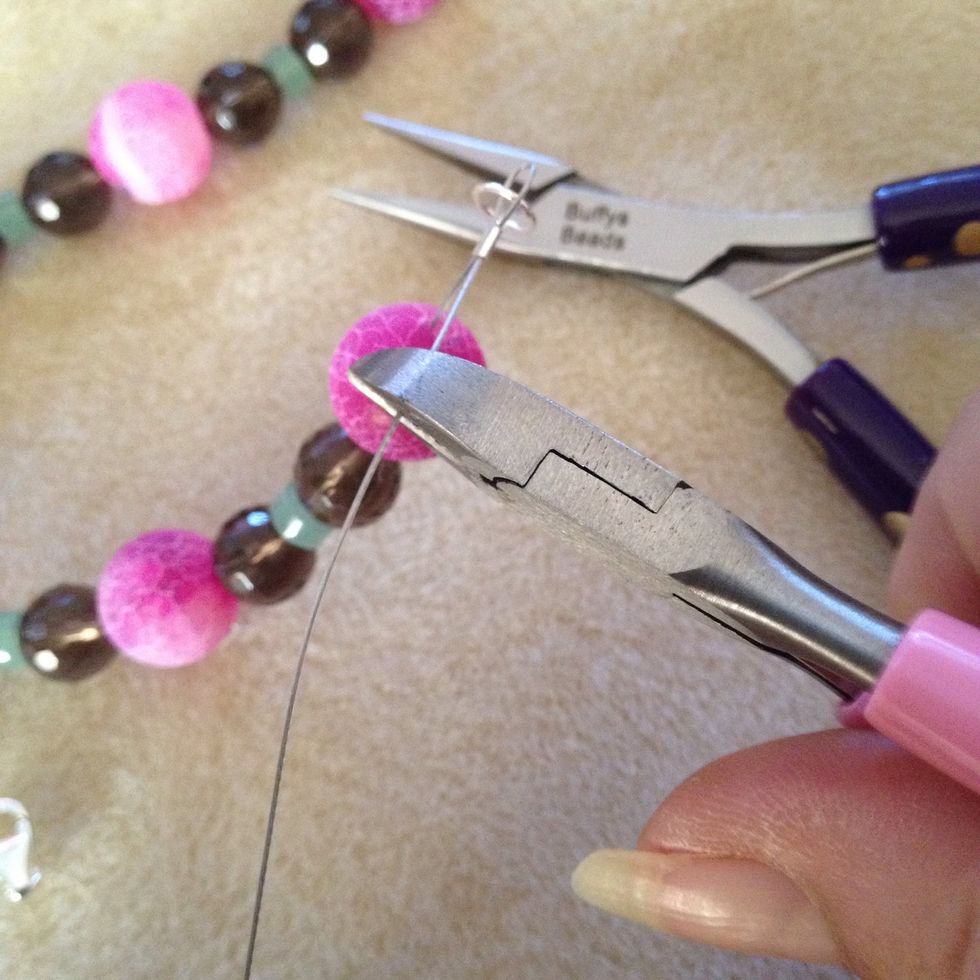 Cut away the excess wire