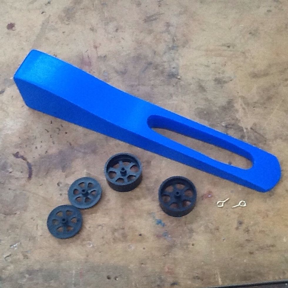 Cut axels to size and get wheels