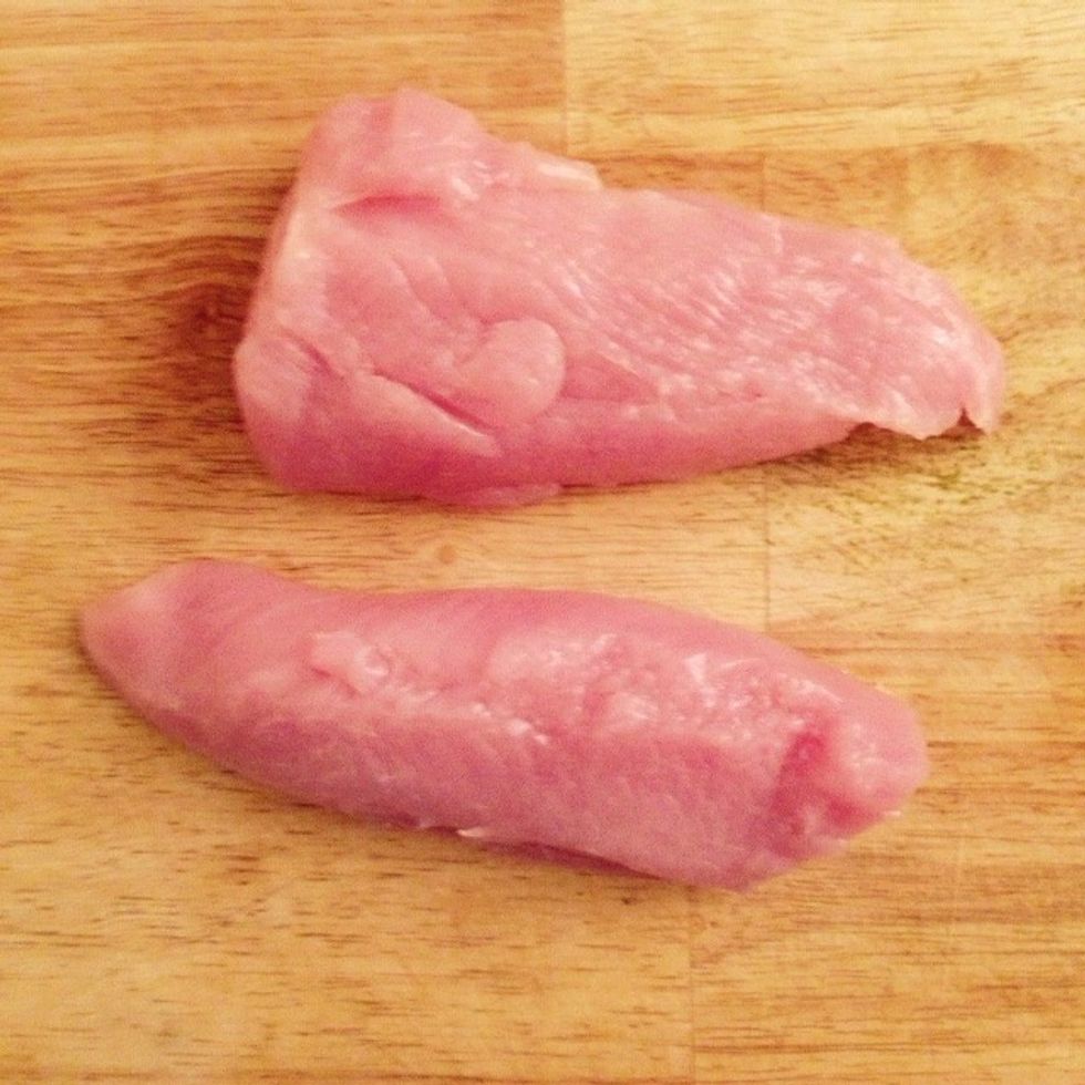 Cut, beat, shape the fillets however you like them, I left mine pretty thick, like 2-3cm