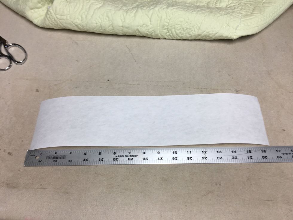 Cut buckram sizes of your slip sides.  One for the front, one for the sides and one for the back as these measurements will most definitely be different.