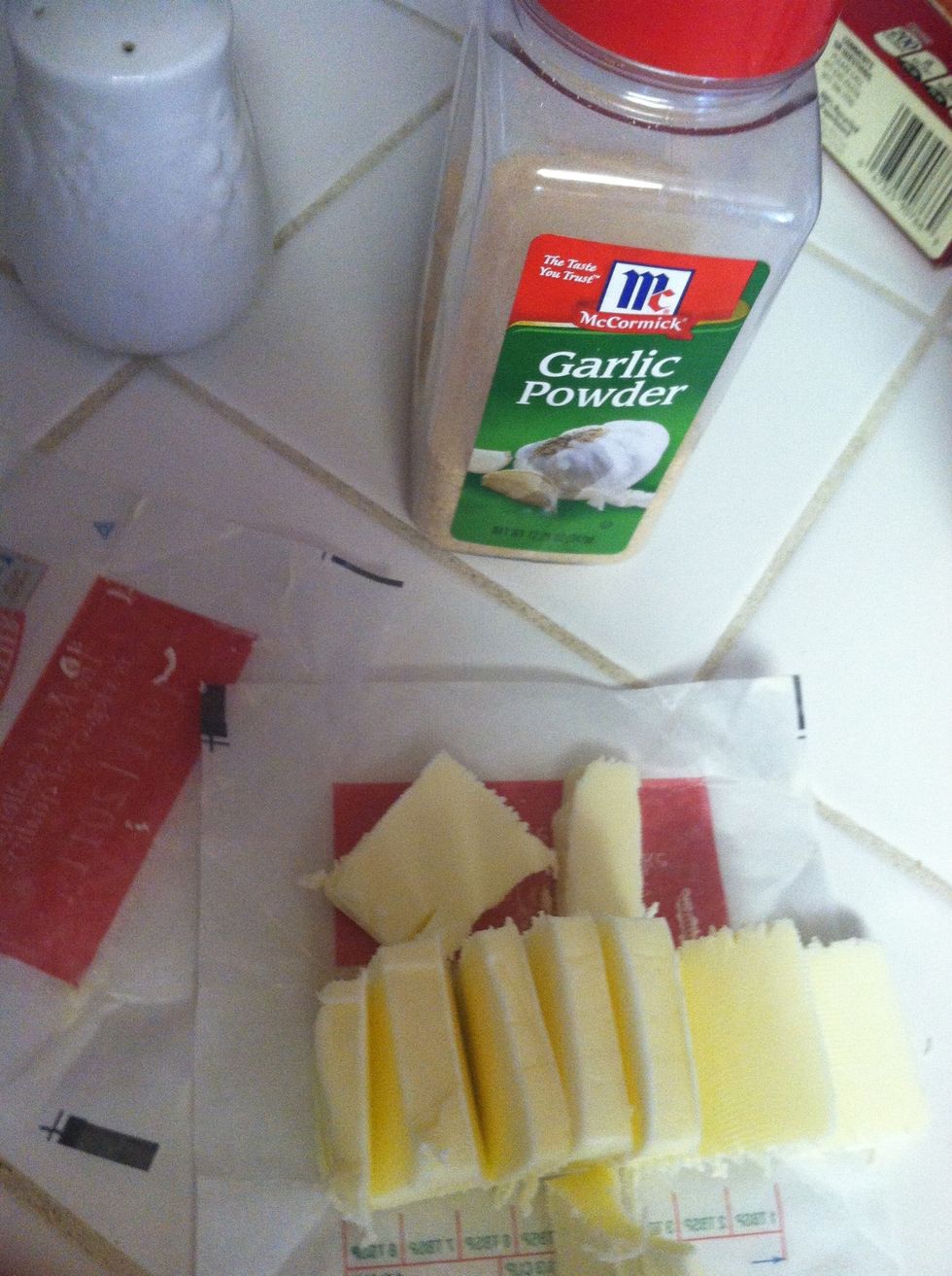 Cut butter to break down faster:)
