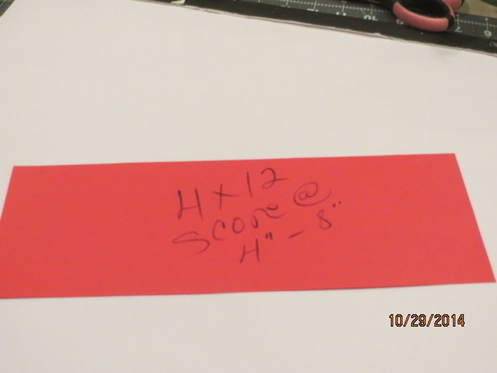 Cut card stock @ 4"x12"