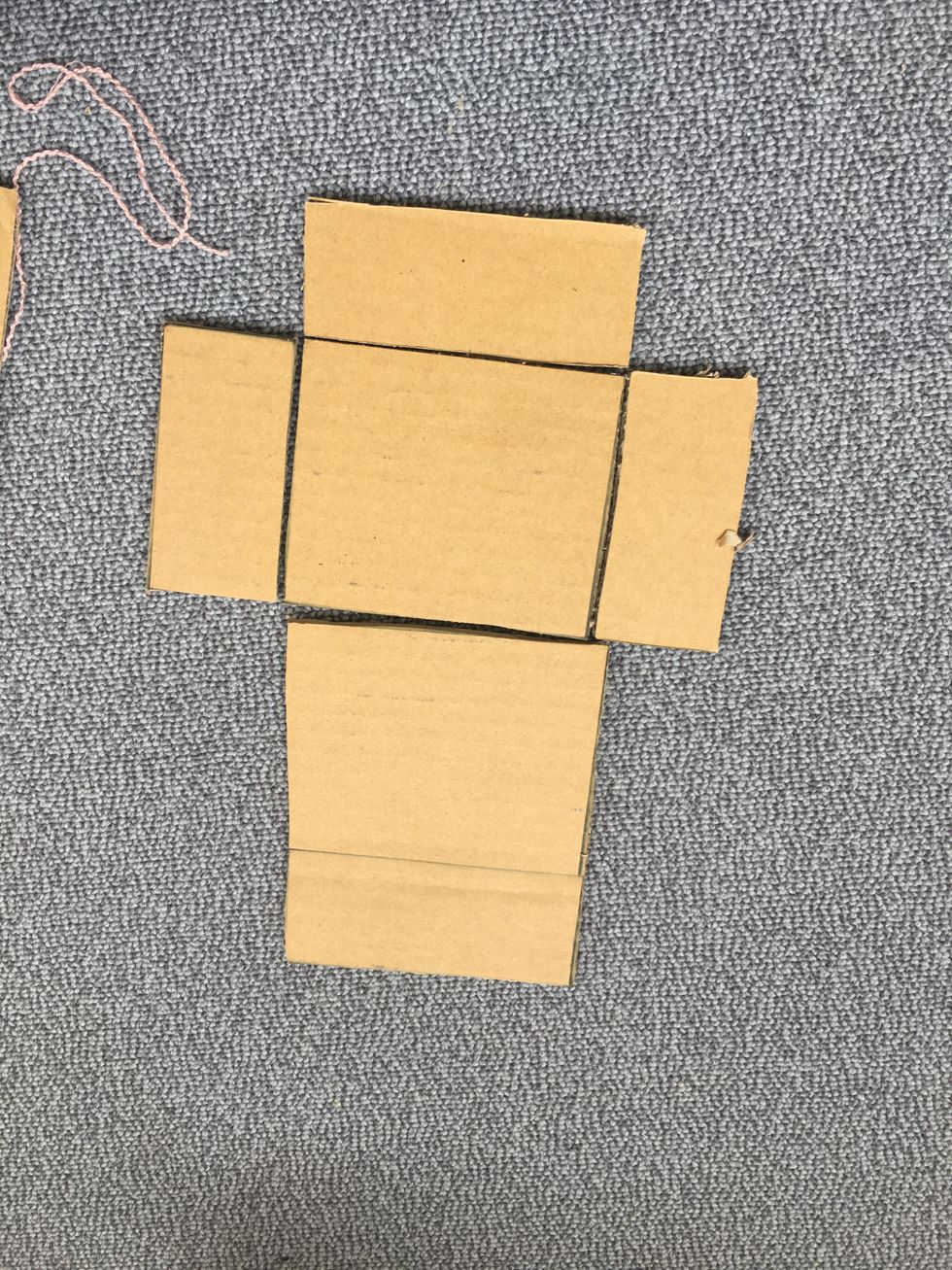 Cut cardboard or other materials to square