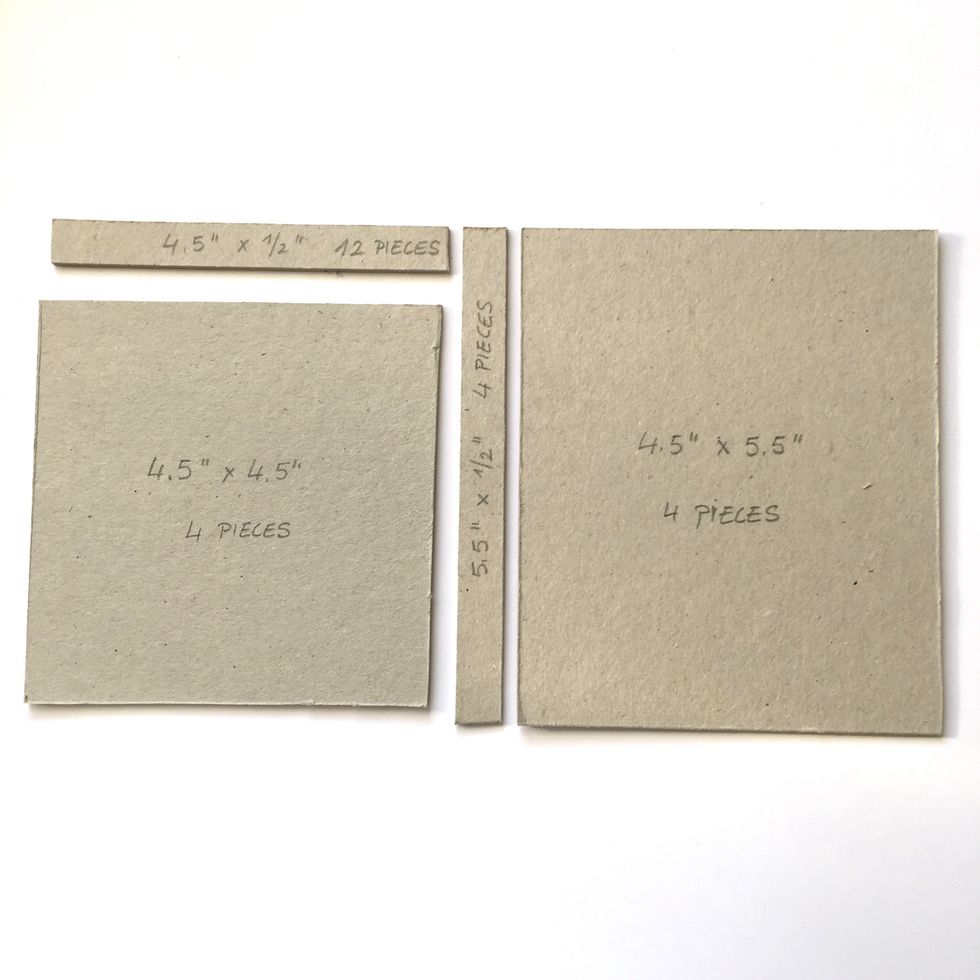 Cut cardboards to make the base.