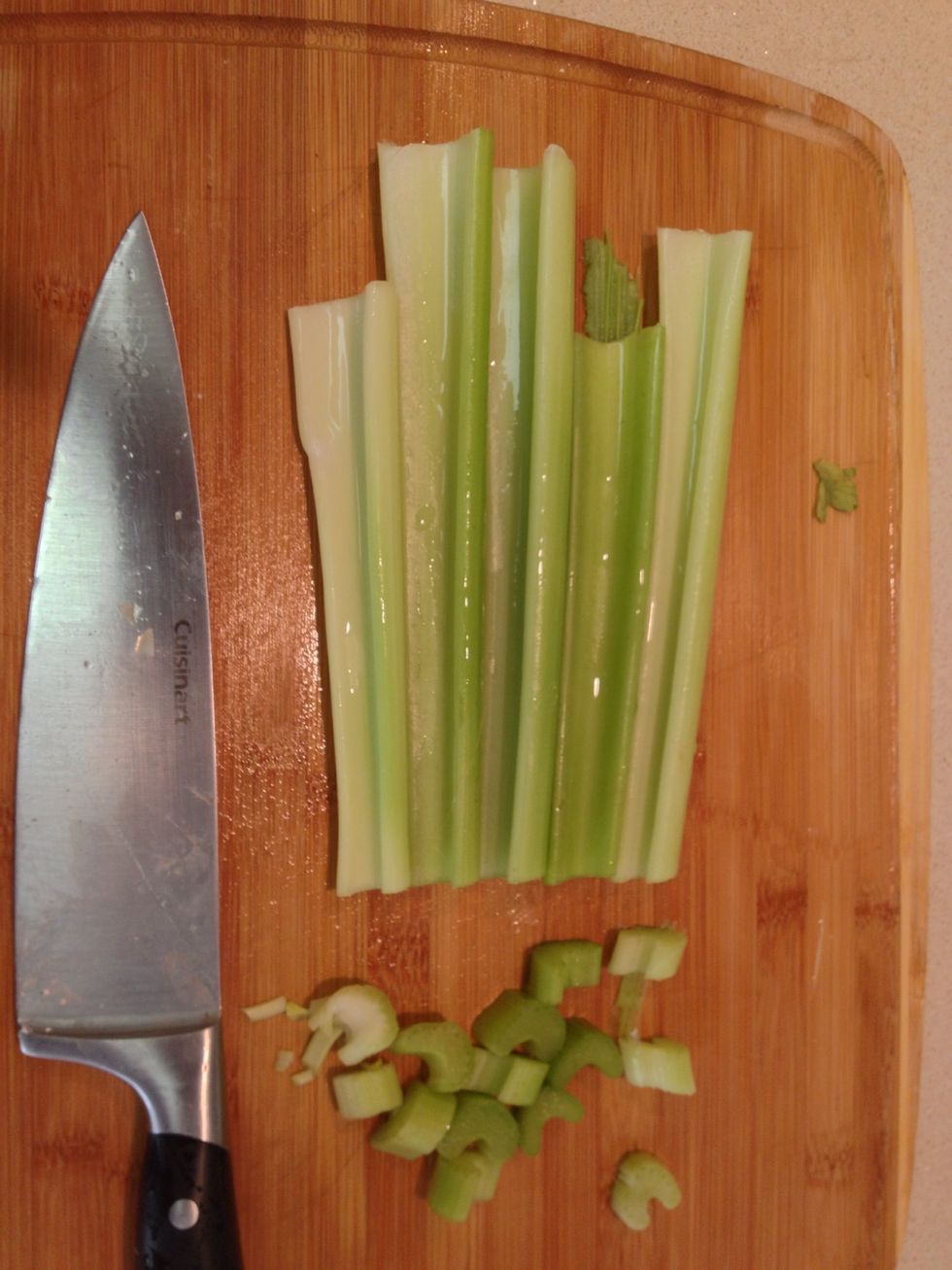 Cut celery
