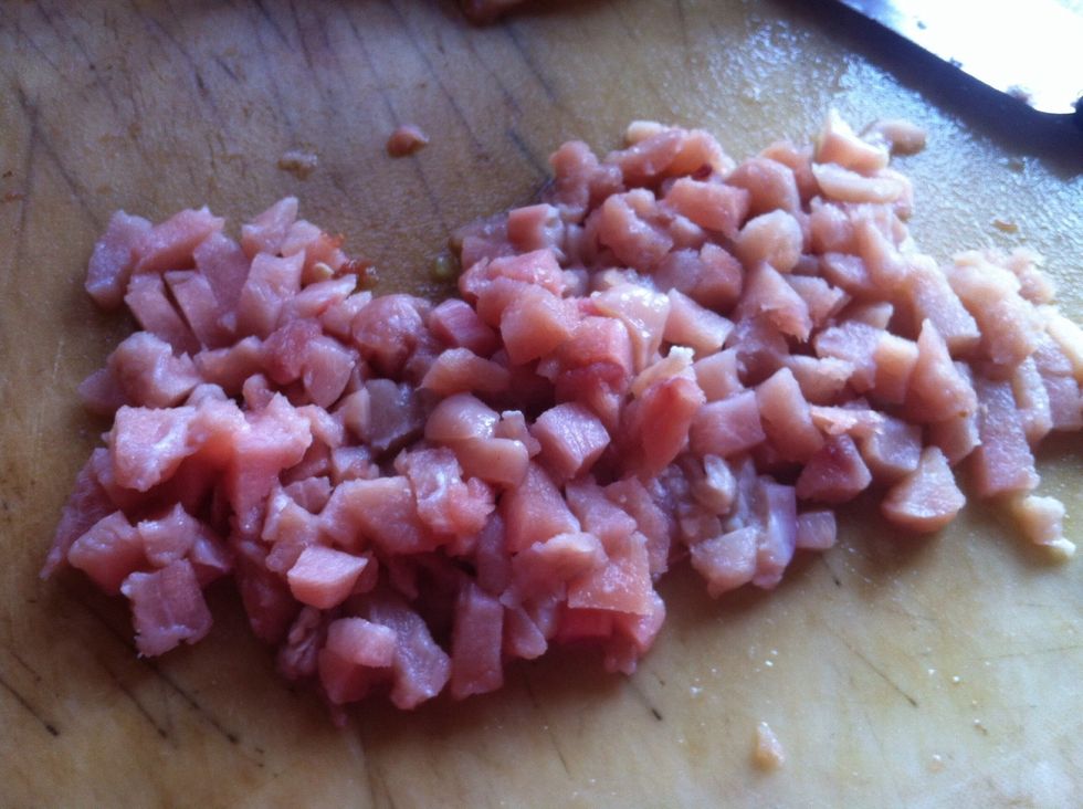 cut chicken to small cubes