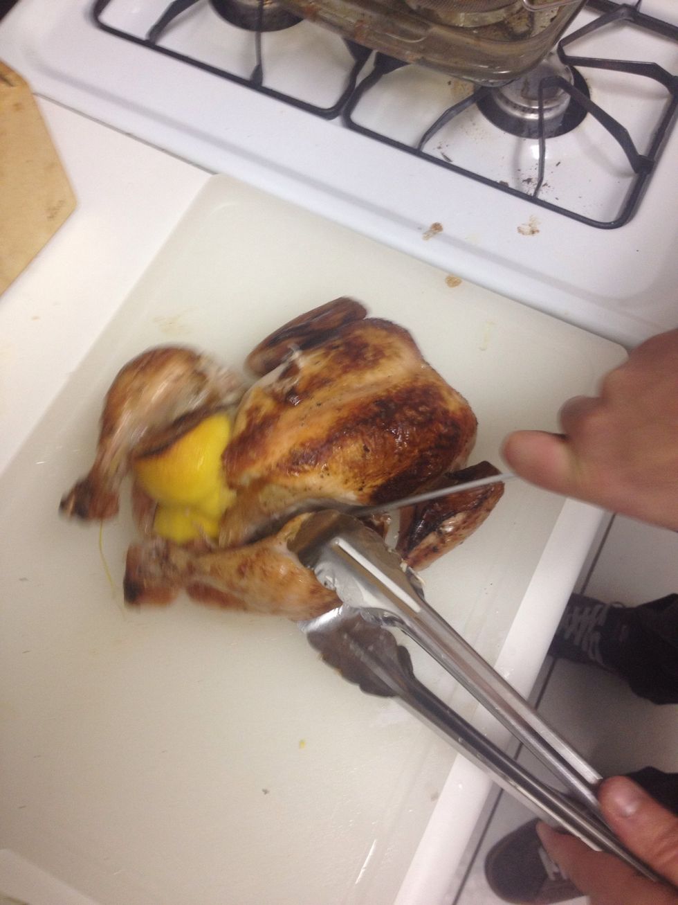 Cut chicken