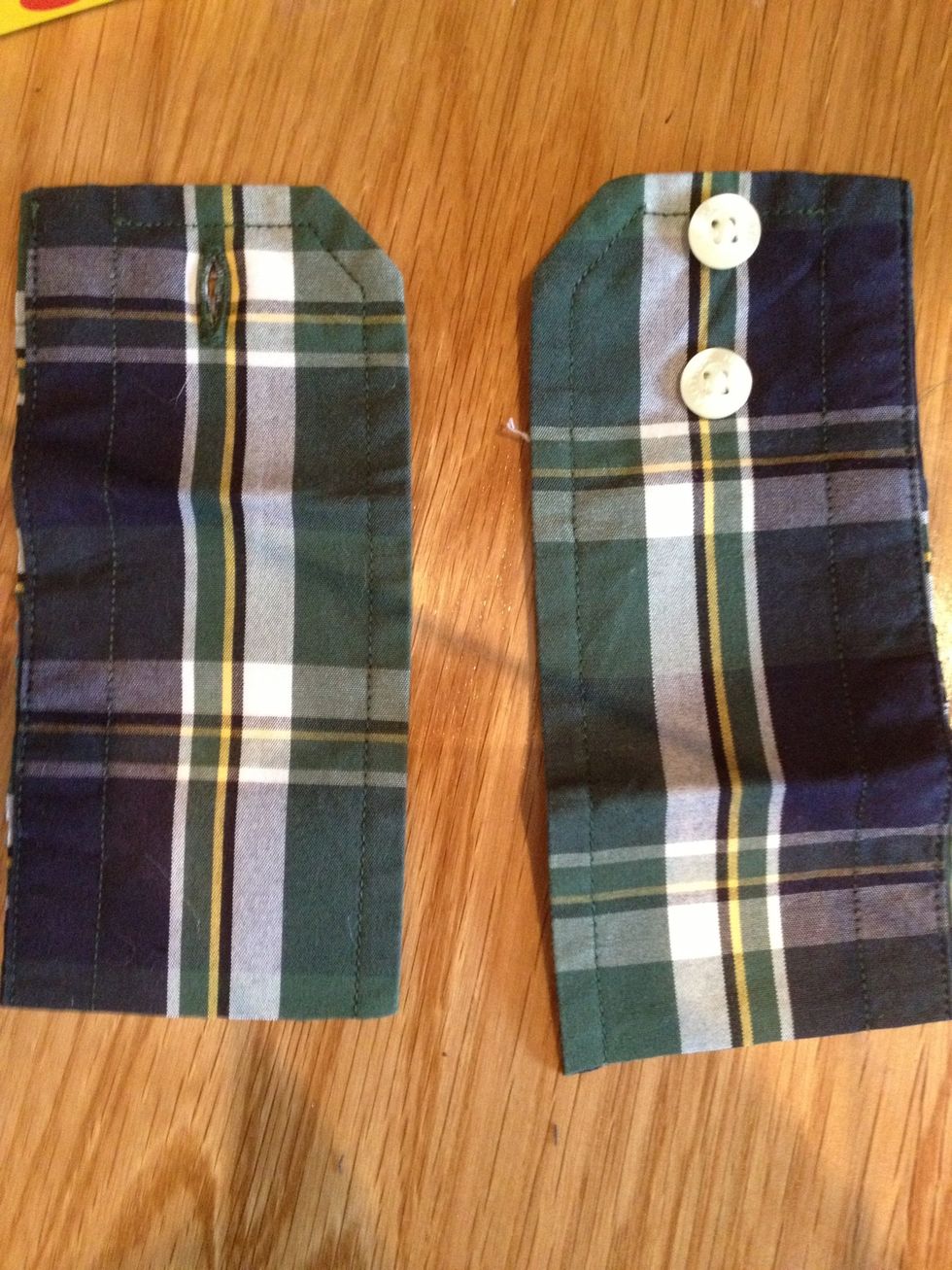 Cut cuff in the middle.