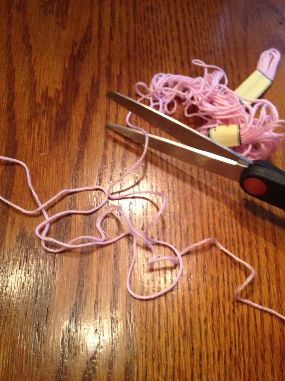 Cut desired amount of floss