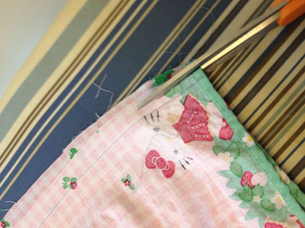 Cut excess of seem allowance down to approx 1/4