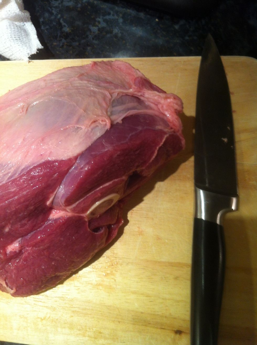 Cut extra fat off , but leave a thin layer for flavoring